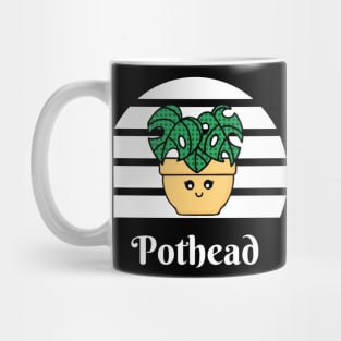 Pothead with Monstera Plant in White Mug